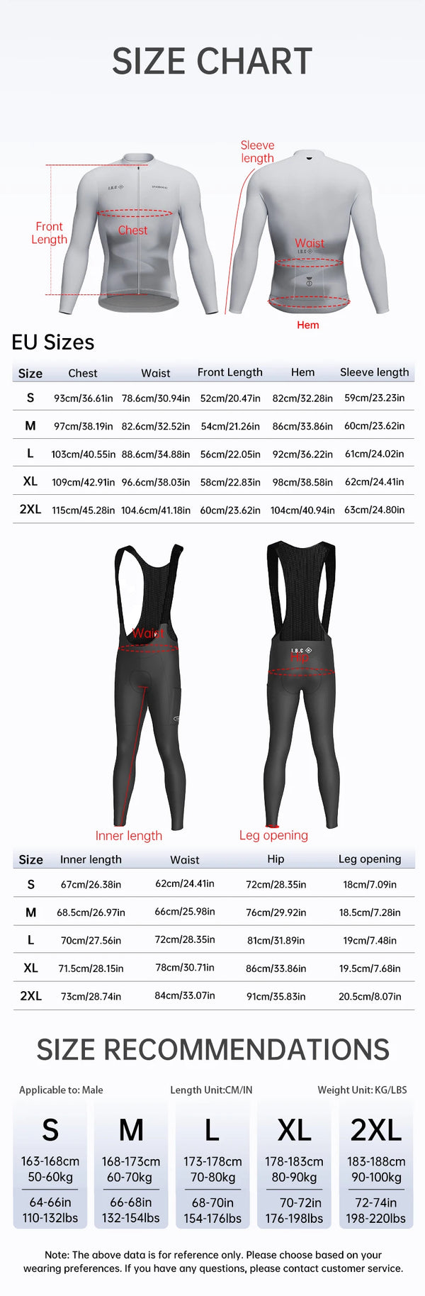 INBIKE Men‘s Winter Thermal Fleece Cycling Jersey and Bib Pants Set Long Sleeve Breathable Padded Road Bike Suit MTB Clothing