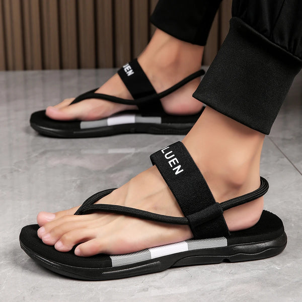 Flip-Flops Summer New Breathable Lightweight Comfort Anti-Slip Soft-Sole Men Casual Slippers Fashion Youth Walking Beach Sandals