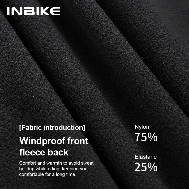 INBIKE Mens Cycling Bib Pants Fleece Padded Winter Thermasl Road Bike Bib Tights Bicycle Long Pants Biking MTB Cycling Clothing