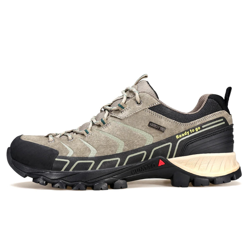 HUMTTO Trekking Shoes for Men Waterproof Climbing Hiking Shoes Mens Sports Luxury Designer Outdoor Leather Safety Sneakers Man