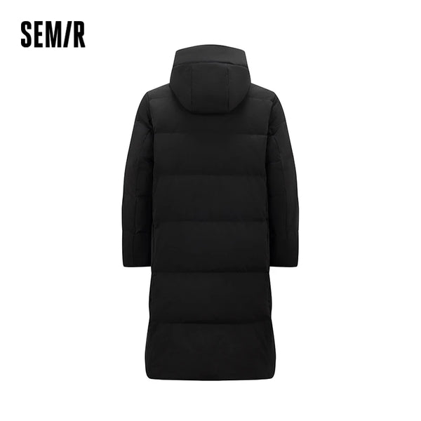 អាវក្រៅ Semir សម្រាប់បុរស ៨០ ភាគរយ រោមចៀមពេញ វែង ក្រាស់ ក្តៅ ឆ្នាំ ២០២៦ រដូវរងាថ្មី ស្លៀកប្រចាំថ្ងៃ ស្ទីលធម្មតាក្នុងទីក្រុង