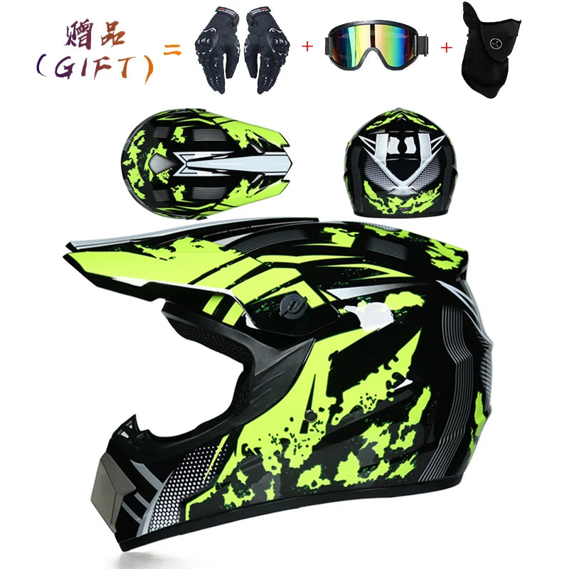 Send 3 pieces gift motorcycle helmet children off-road helmet bike downhill AM DH cross helmet capacete motocross casco