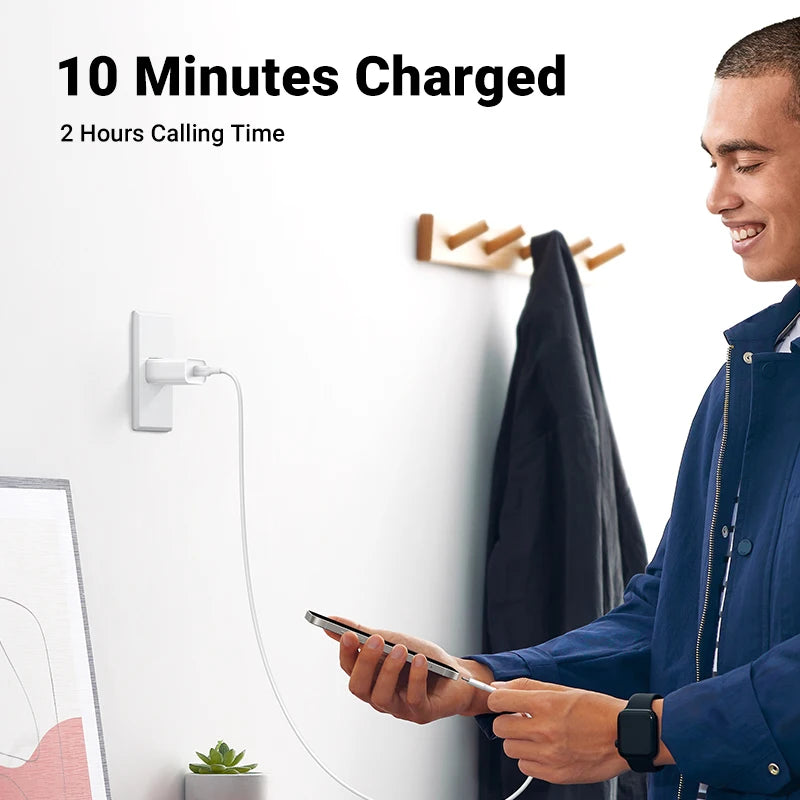 【US Plug】UGREEN Quick Charge 4.0 3.0 QC PD Charger 20W USB Type C Fast Charger for iPhone 15 14 13 Pro Xiaomi Phone PD Charger