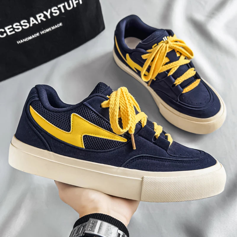 Men's casual shoes four seasons new breathable lightweight soft-sole non-slip comfortable bread shoes outdoor sports board shoes