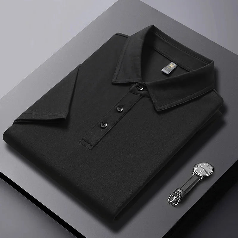 2026 Summer Men's Cotton T-Shirt, Turn-down Collar Short Sleeve POLO Shirt with Loose Fit Casual T-shirt Polo Shirts