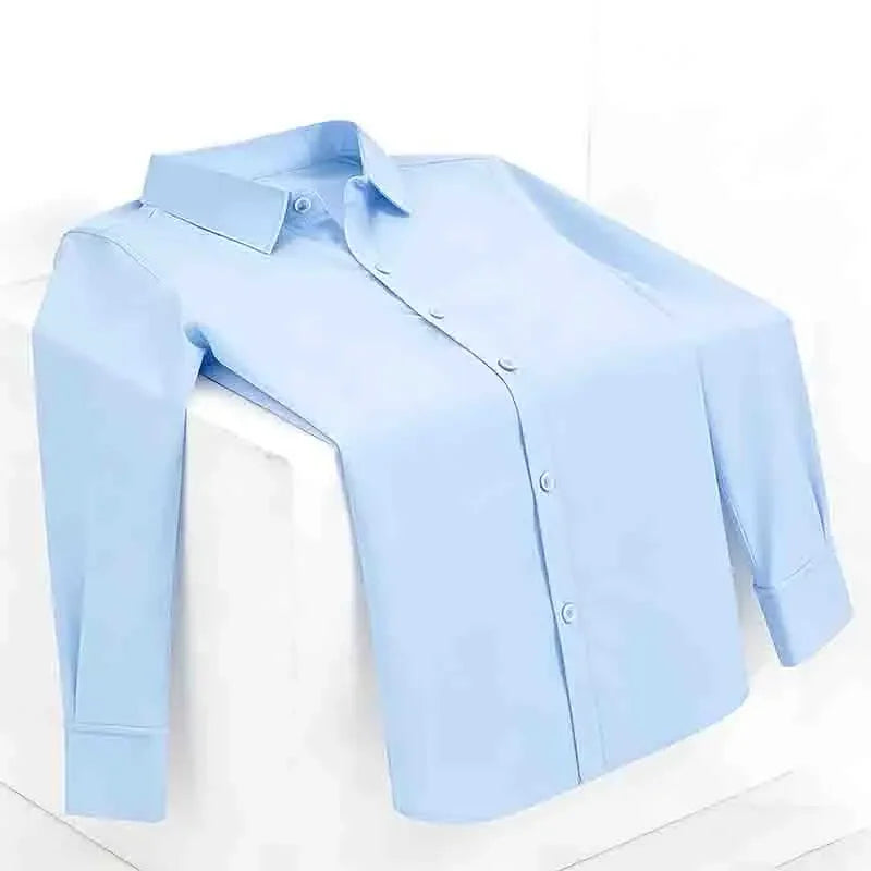2026 New Men's Breathable Navy Blue Long Sleeve Shirt Spring & Autumn Casual Button Up Top for Daily Commute