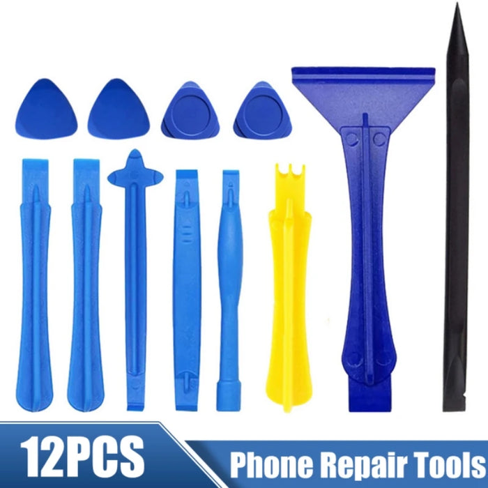 Plastic Pry Bar Tool Blade Opening Tool Repair Kit For Electronic Equipment Kits Screen Opening Tools For Mobile Phone Repair 12 PCS