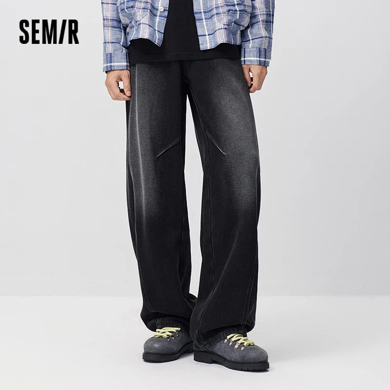 ខោខូវប៊យ Semir សម្រាប់បុរស រលុង ជើងកោង អាចស្លៀកបានច្រើនយ៉ាង រដូវរងាថ្មី ឆ្នាំ២០២៦ ស្លៀកប្រចាំថ្ងៃ ស្ទីលទីក្រុង ធម្មតា អាកាសធាតុត្រជាក់ ស្លៀកជាស្រទាប់ៗ