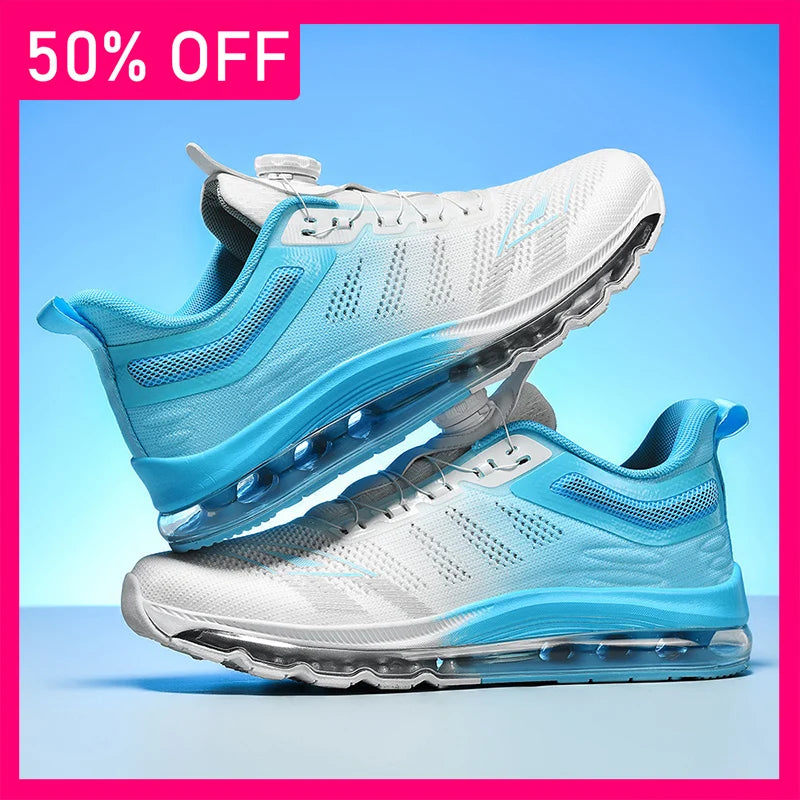 Men Sports Shoes Mesh Breathable Lightweight Cushioning Outdoor Casual Shoes New Soft Sole Rebound Summer Sports Tennis Shoes