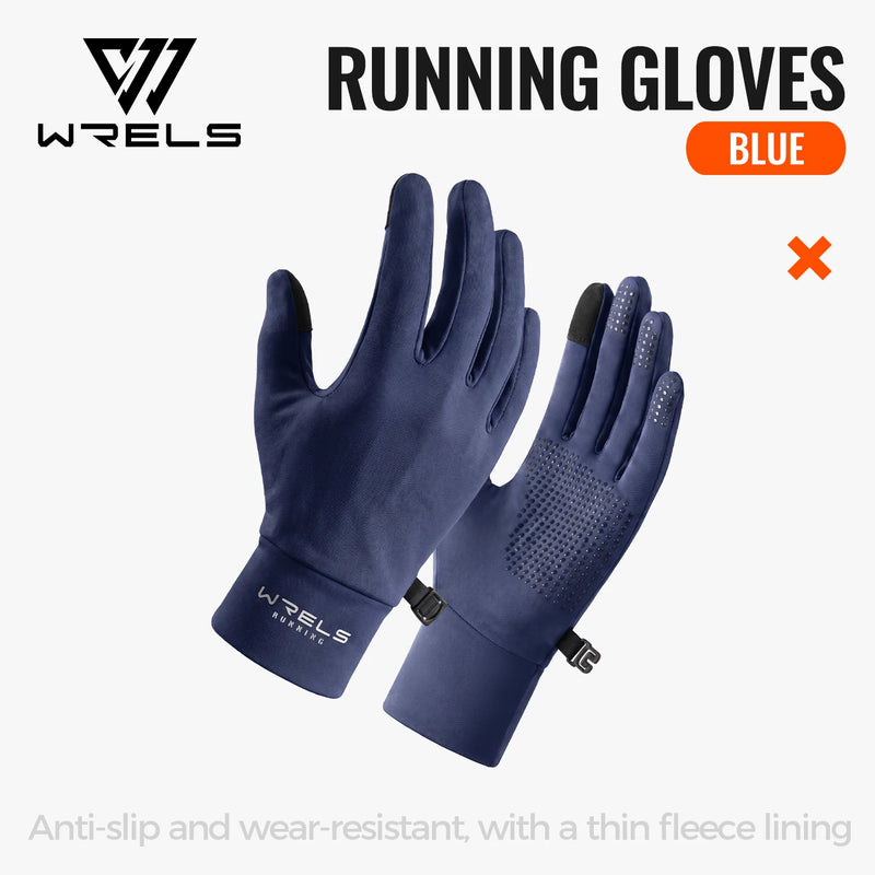 WRELS Sports Gloves Anti‑Slip Touch Screen Gloves Running Cycling Driving Hiking Winter Men Women Outdoor Thermal Glove Liners