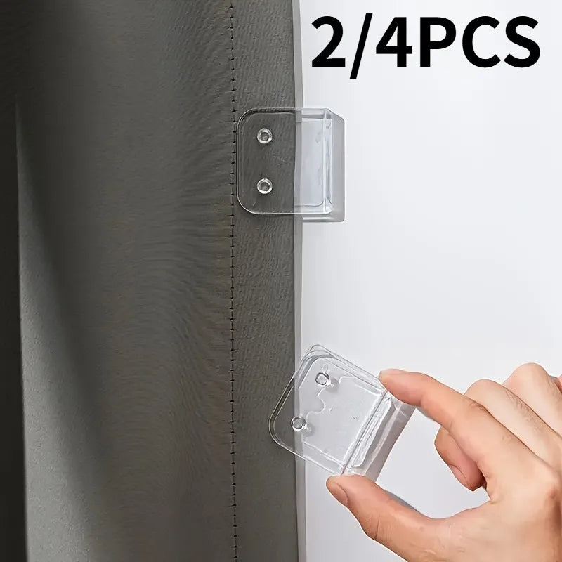 2/4pcs Multi-Purpose Curtain Clip, Transparent Plastic, Very Suitable for Bathrooms and Kitchens. curtain, room accessories