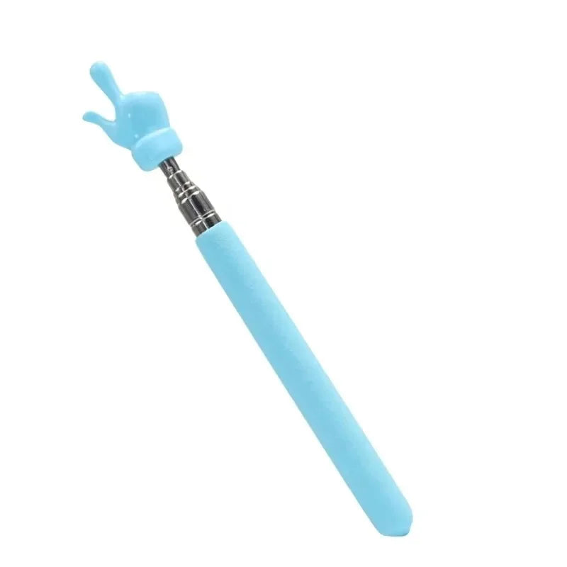 1pc Teaching Pointer Parent-Child Finger Reading Sticks Telescopic Rod Finger Design Teaching Stick Kids School Tool supplies.
