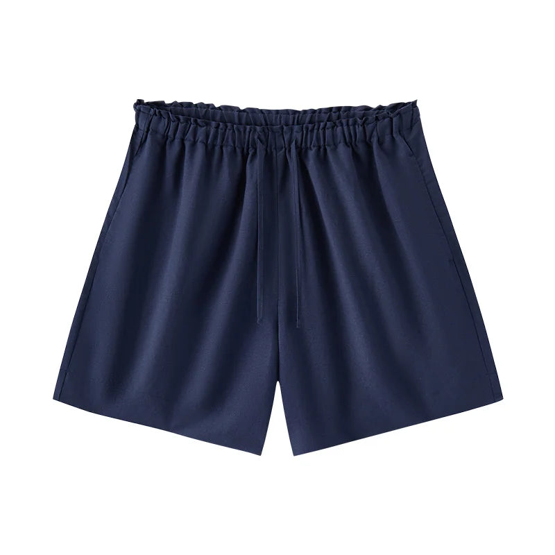 Semir Women Shorts Ruffle Draping Loose Casual Straight Shorts 2026 Summer Relaxed Style
