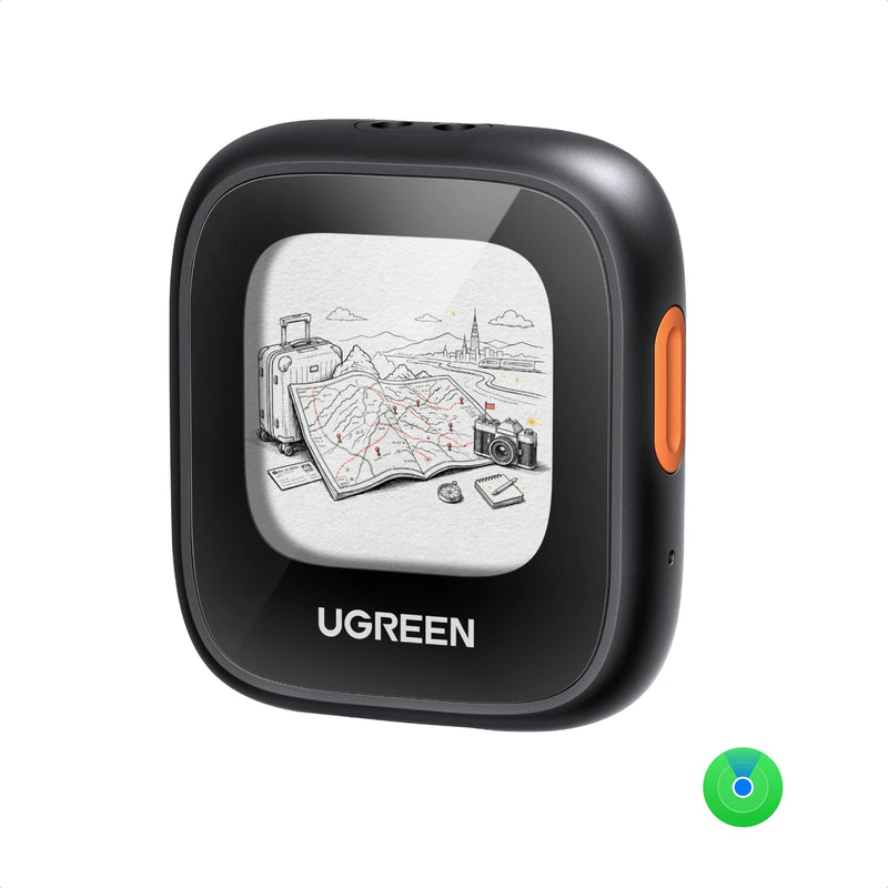 UGREEN Finder Custom E-Ink Display Tracker Tags (iOS Only)  Bluetooth Air Smart Tags Item Finder Compatible with Apple Find My