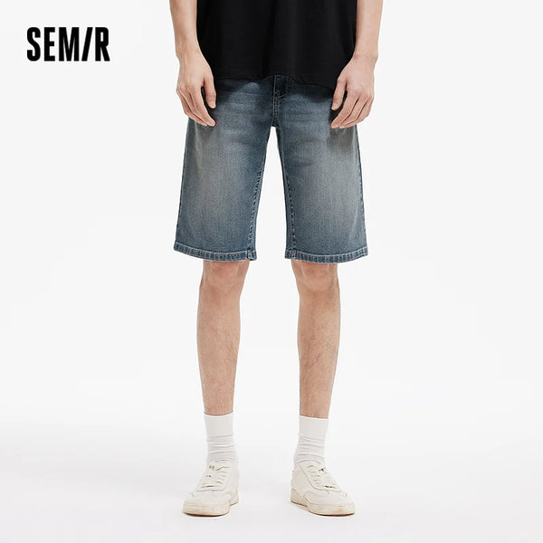 ខោបុរស Semir ខោ Denim ប្រវែងជង្គង់ បែប Vintage លាងជើងត្រង់ ខោខ្លីធម្មតា ស្លៀកបានច្រើនយ៉ាង ម៉ូដរដូវក្តៅ ឆ្នាំ២០២៦ អាវធំ ស្លៀកប្រចាំថ្ងៃ