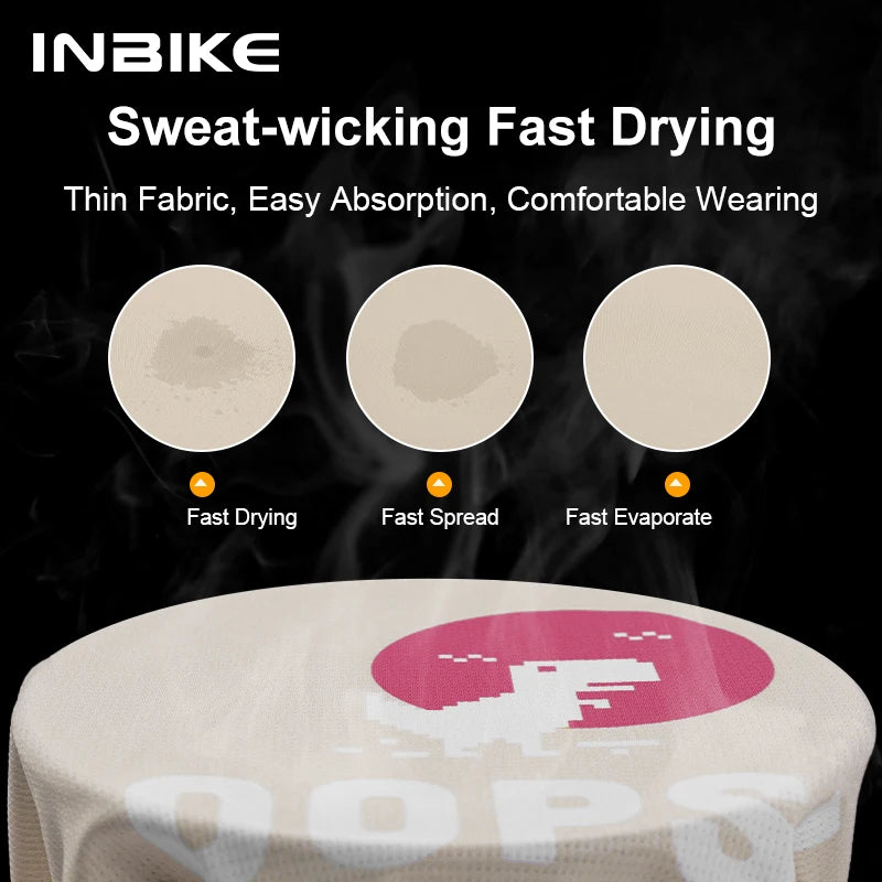 INBIKE Women's Cycling Jersey Short Sleeved Moisture-Wicking Bike Top Shirt Clothing Quick Dry Bicycle Jersey for MTB Cycling
