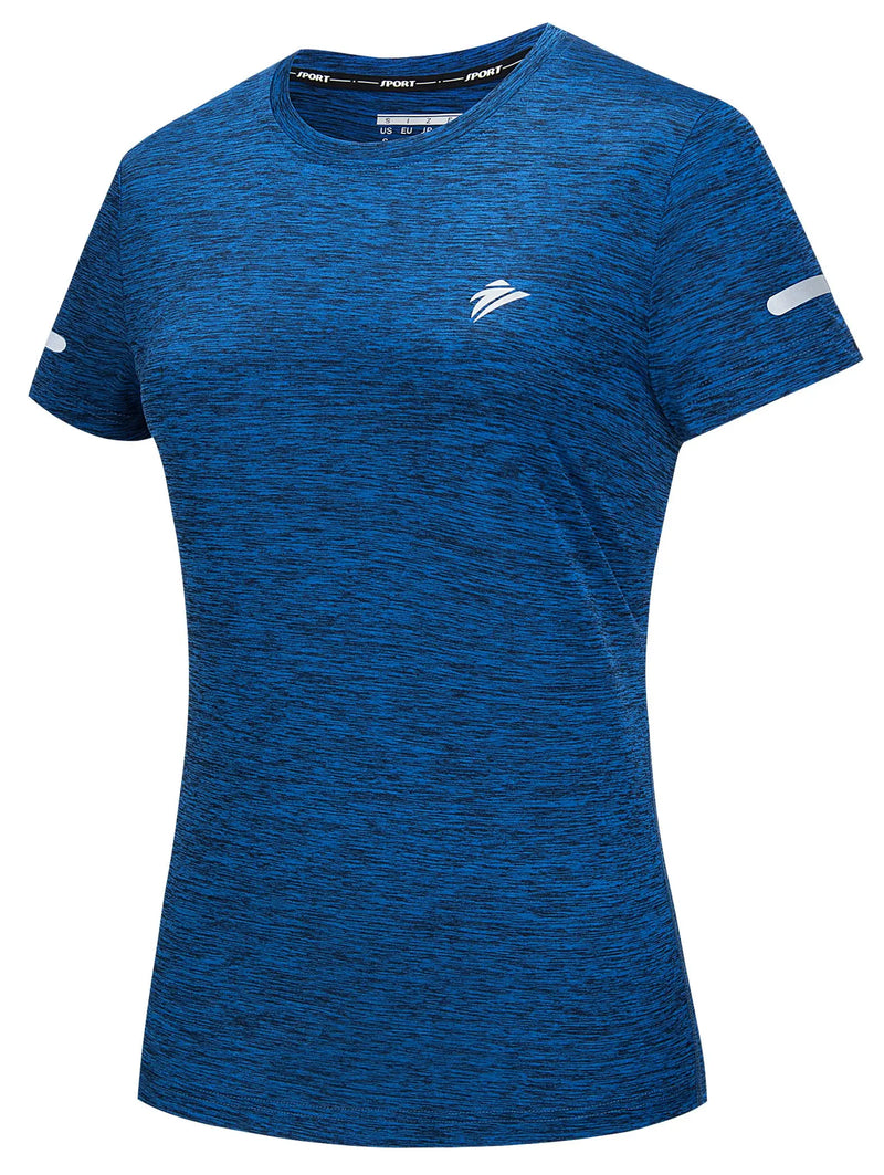 TACVASEN Elastic Moisture Wicking Summer T-shirts Women's Casual T-shirts Crew Neck Workout Running Shirts Sports Tee Gym Tops