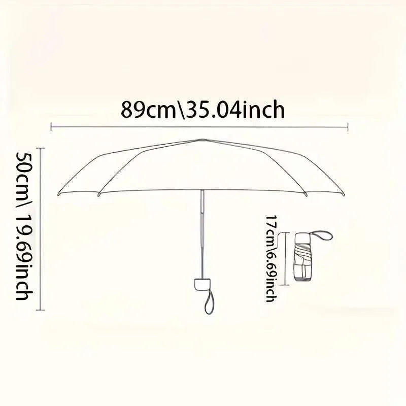 1pc 6 bones sunshane Umbrella Manual Opening And ClosingPerfect for Sun Protection And Portability for Commuting, Shopping