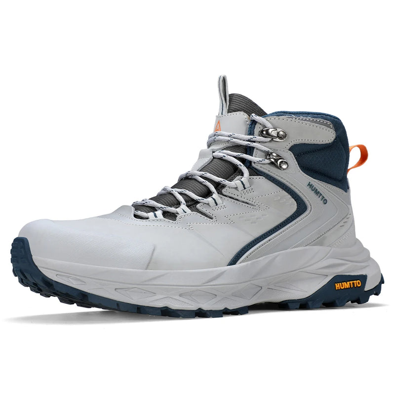 HUMTTO Genuine Leather Hiking Shoe for Men Breathable Outdoor Men's Sports Shoes Non-slip Winter Sneakers Black Trekking Boots