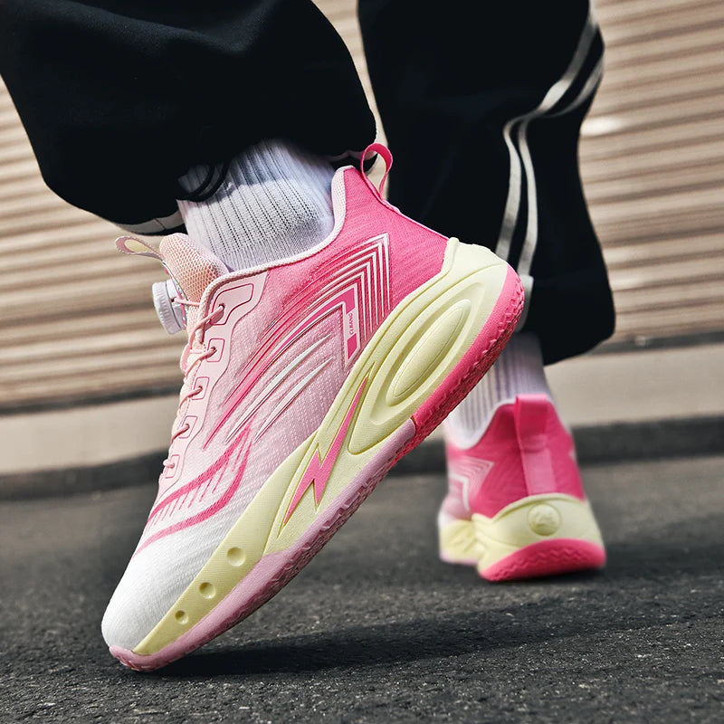 Basketball shoes spring summer anti-slip soft sole competition ball shoes outdoor casual sneakers students sports running shoes