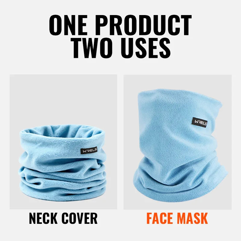 WRELS Winter Fleece Neck Gaiter Warmer Thick Windproof Face Cover Scarf for Cold Weather Outdoor Sports