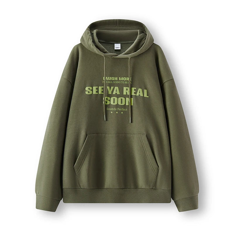 Semir Stylish Hoodie Unisex 2026 Spring Fashion Print Couple Style Loose Casual Comfortable Versatile Pullover Top