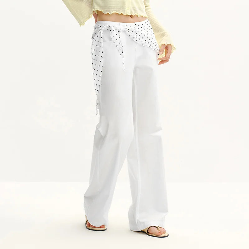 Semir Women Pants Polka 2026 Dot Loose Fit Flared Urban Casual Everyday Style Soft Comfortable Daily Wear Trendy Versatile