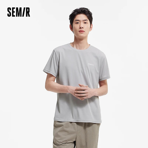 អាវយឺតបុរស Semir ស្រូបសំណើម បោះពុម្ពអក្សរកីឡា កមូល ប្រឆាំងបាក់តេរី ប៉ាក់ រដូវក្តៅ ឆ្នាំ២០២៦ អាវកីឡា ទន់ ស្រួលពាក់