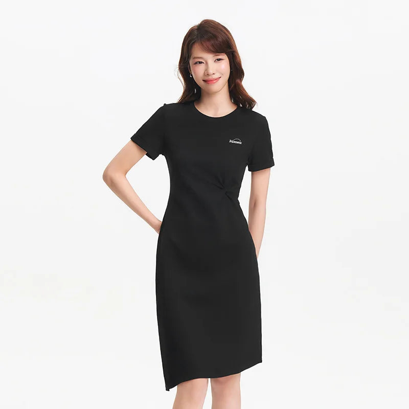 Semir Women Dress Twist 2026 Side Split Asymmetric Midi Urban Casual Everyday Style Soft Comfortable Daily Wear Trendy