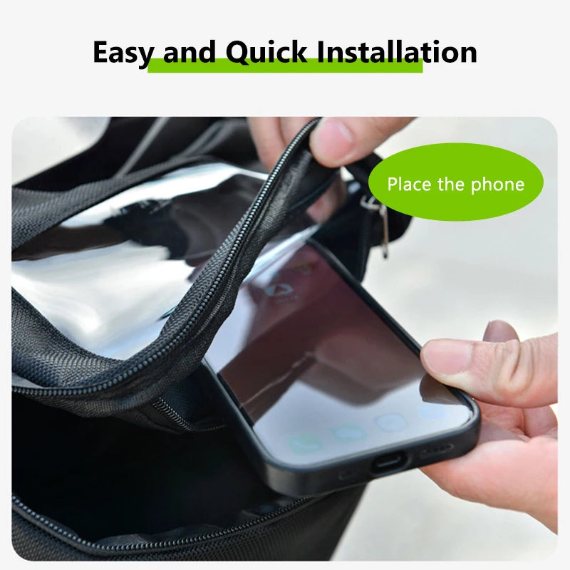 SEAMETAL Motorcycle Bicycle Front Handlebar Bag Multifunctional Bicycle Riding Bag Phone Mount Storage Bags for Outdoor Cycling