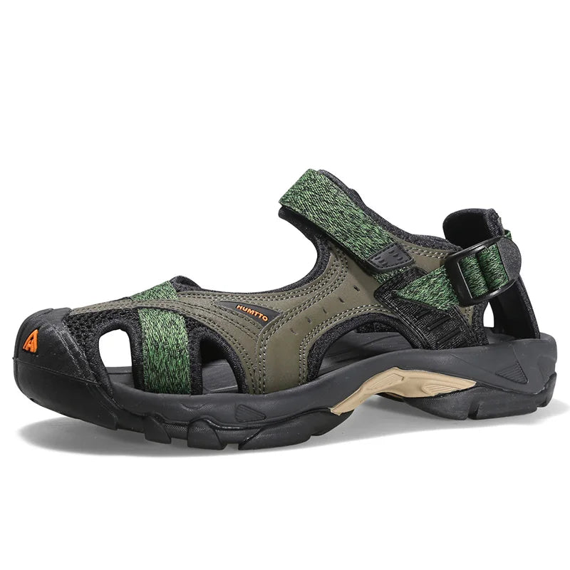 HUMTTO Summer Sandals Breathable Hiking Shoes for Men Outdoor Water Beach Mens Sandals Camping Fishing Climbing Aqua Sneaker Man