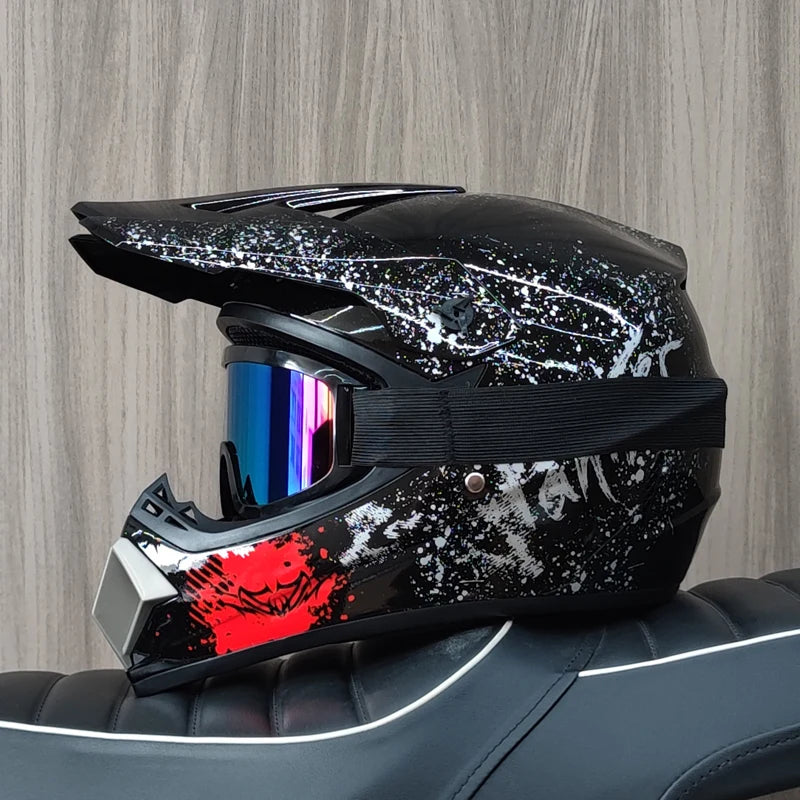 Off Road Motorcycle Helmet DOT Certified Motocross Dirt Bike Helmet ATV MX Downhill Racing Full Face Helmet Casco Moto Capacete