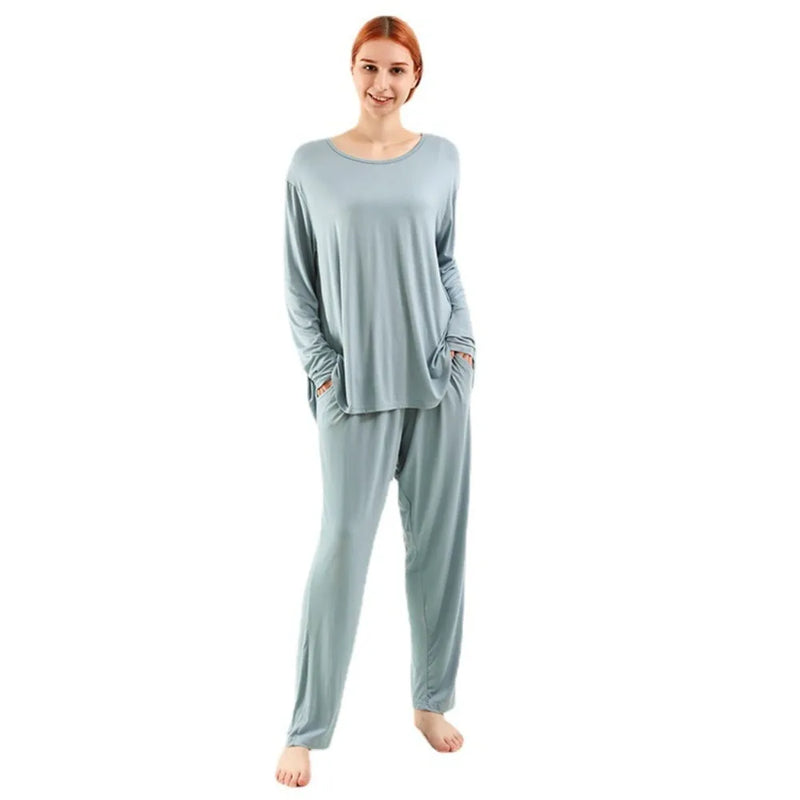 Women’s Loungewear Pajamas 2 Pieces Set for Woman Clothes Soft Lounge Wear 3XL-7XL Large Loungewear Suit Elastic Waist Pants