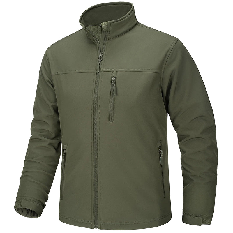 TACVASEN Men's Waterproof Outdoor Hiking Jacket Full Zip Windproof Fleece Lining Warm Fall Winter Work Casual Jackets