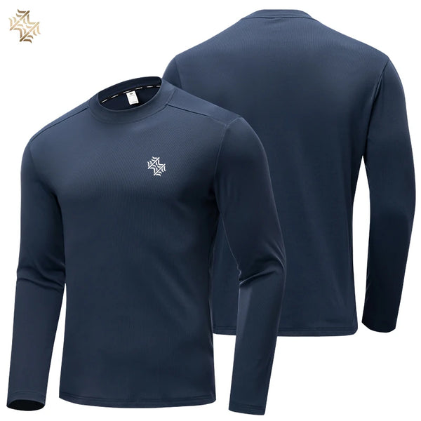 SBWL Autumn High Quality Men's Running Fitness Outdoor Sportswear Long Sleeve T-Shirt Business Casual Breathable Base Shirt Top