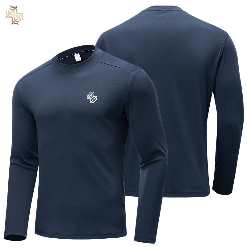 SBWL Autumn High Quality Men's Running Fitness Outdoor Sportswear Long Sleeve T-Shirt Business Casual Breathable Base Shirt Top