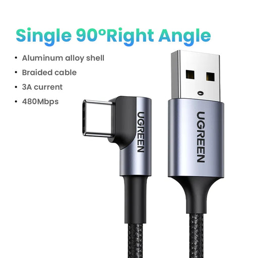 UGREEN 100W 6A USB Type C Cable For Huawei Honor 100W/66W Super Charge USB C 27W Fast Charge For Xiaomi USB C Data Cord Cable 18W Single Angle CHINA