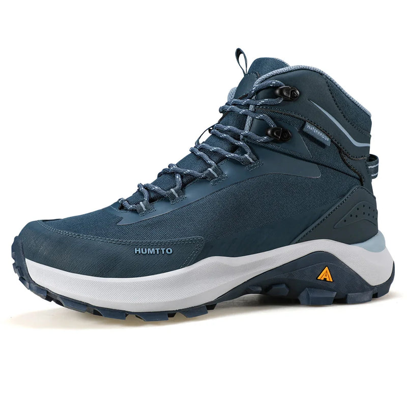 HUMTTO Genuine Leather Hiking Shoe for Men Breathable Outdoor Men's Sports Shoes Non-slip Winter Sneakers Black Trekking Boots