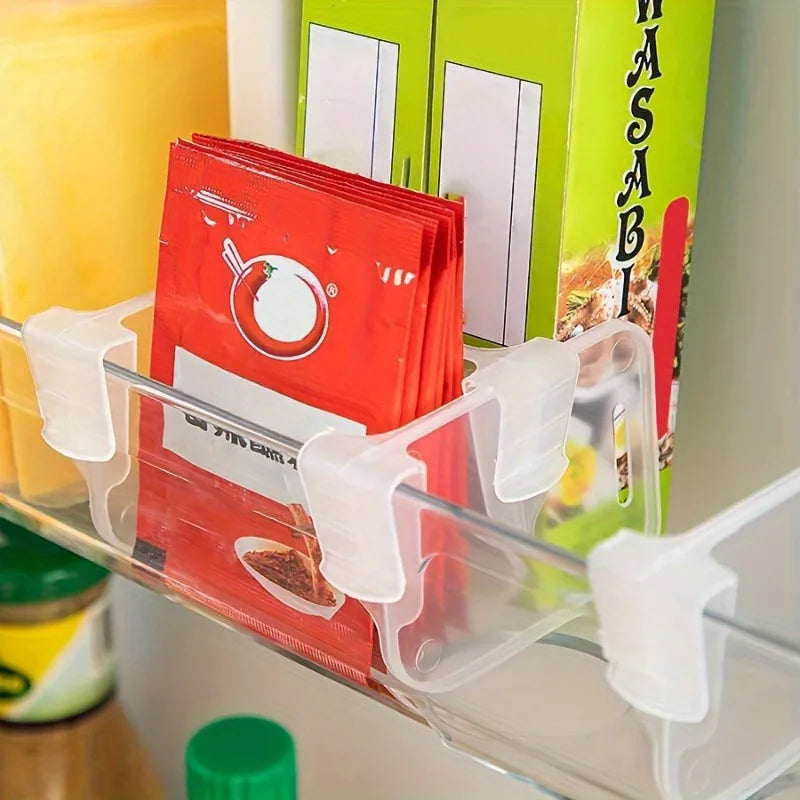 5/10pcs Adjustable Refrigerator Dividers - Multifunctional Clip-On Storage Organizers for Fridge Organization, Shelf Dividers