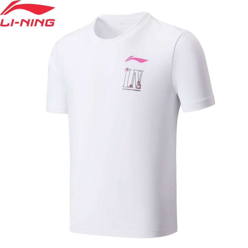 អាវយឺត Li-Ning សម្រាប់បុរស និងស្ត្រី ស្ងួតលឿន សមល្មម កមូល ដៃខ្លី ស្រួលពាក់ AHSWH45