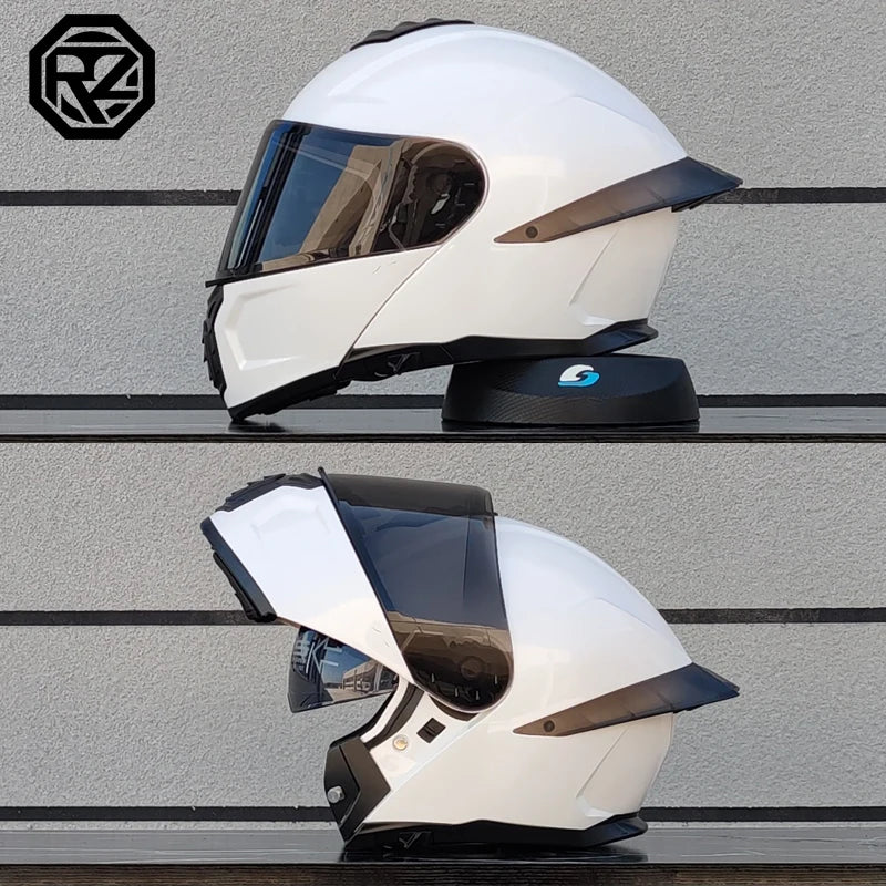 ORZ Motorcycle Helmet Dual Visor Modular Flip up Full Face Helmet for Adult Men and Women DOT Approved