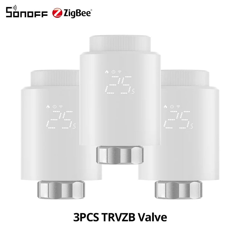 SONOFF TRVZB Zigbee Thermostatic Radiator Valve Smart Home Heating Froest Protection Remote Group Control via eWeLink Alexa