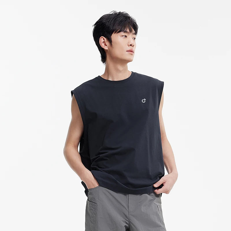 Semir Quick-Dry Sun Protection Sleeveless Shirt Men Sporty Loose Fit 2025 Summer New Athletic Top for Outdoor Activities