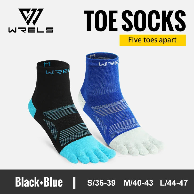 WRELS Toe Socks for Men and Women Athletic Hiking Toe Socks Soft Comfortable and Moisture Wicking Quick-Dry Five Toe Socks