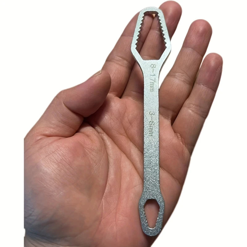 Heavy-Duty Adjustable Ratchet Wrench with Self-Locking Mechanism-All in One Multi-Headed Tool,SAE & Metric Sizes,for Automotive