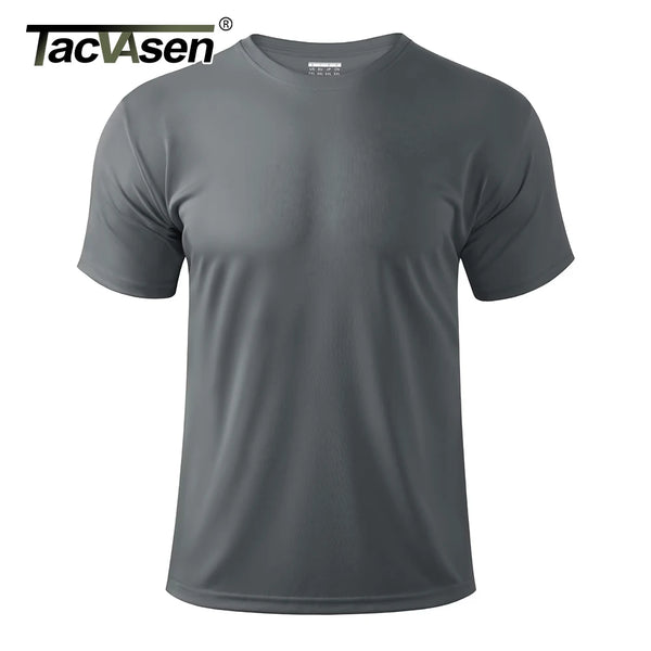 TACVASEN UPF 50+ UV Shirt Men's Round Neck Short Sleeve Basic Summer Casual T-shirt Gym Fitness Running Swim Quick Dry Tee Tops