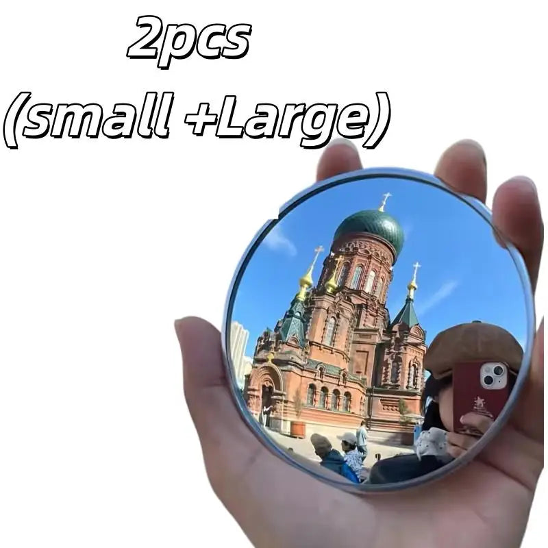 Small & Large Round Travel Mirrors – Convex Wide-Angle, Portable for Photography, Selfies Content Creators