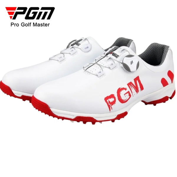 PGM Golf Men's Sneakers Rotating Lace Waterproof Breathable and Anti Slip Sports Shoes XZ103