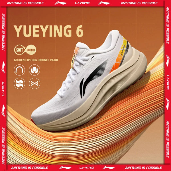 ស្បែកជើងរត់បុរស Li-Ning YUEYING 6 Optimized Cushion ជាមួយនឹងប្រអប់ម្រាមជើងធំទូលាយ TEMPO BOUNSE ទ្រទ្រង់ស្ថេរភាព ស្បែកជើងប៉ាតា LiNing ARHW017