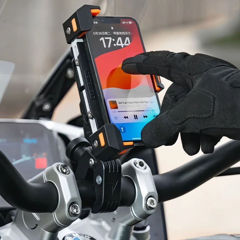 ជើងទ្រទូរសព្ទម៉ូតូ Motowolf រាងត្រីកោណ ដែលអាចស្រូបយកឆក់បាន ជើងទ្រសាកថ្មឥតខ្សែ USB សម្រាប់ម៉ូតូ
